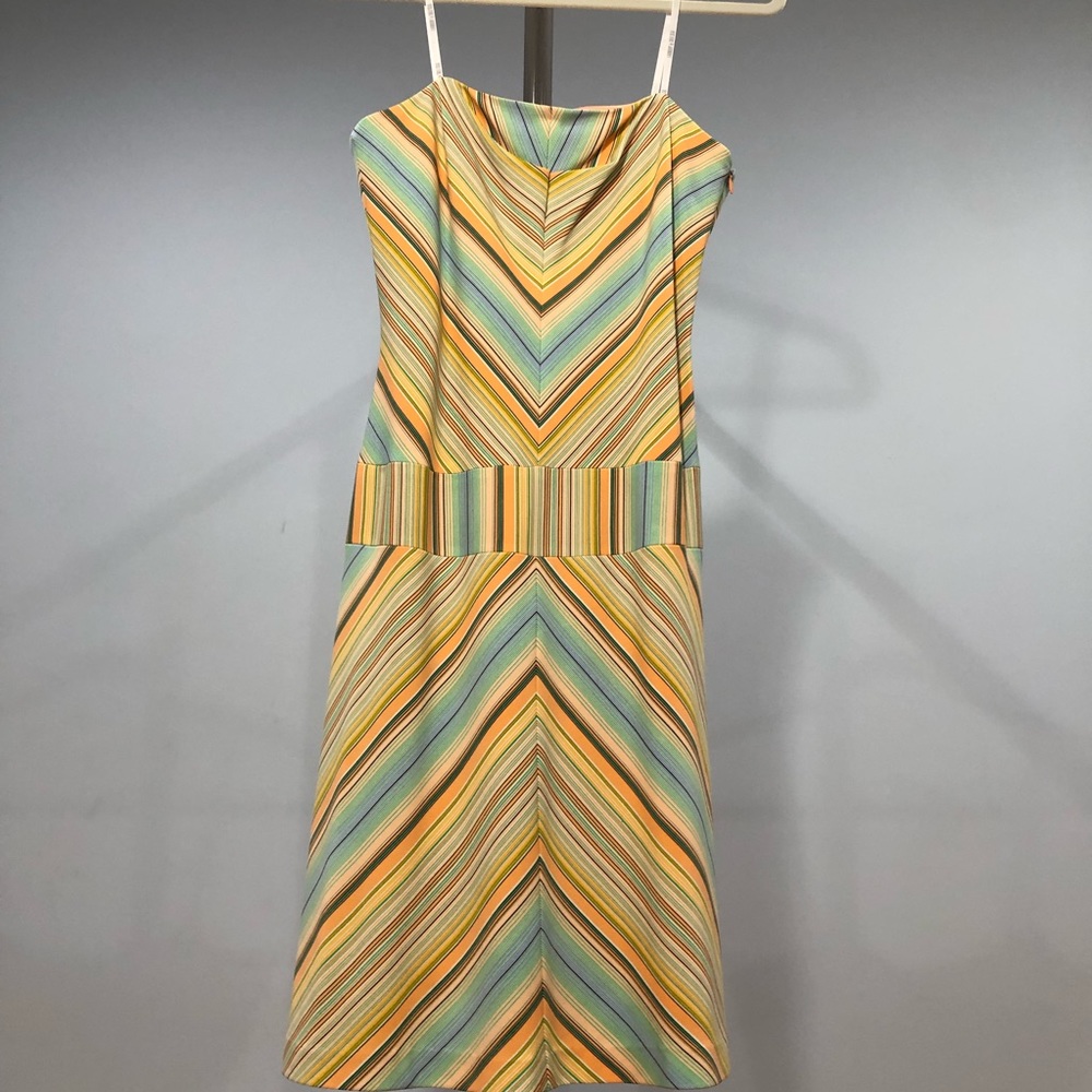 Laundry by Shelli Segal Striped Strapless Dress